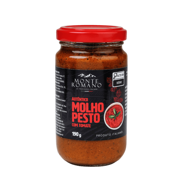 Molho Pesto Monte Romano Rosso 190g